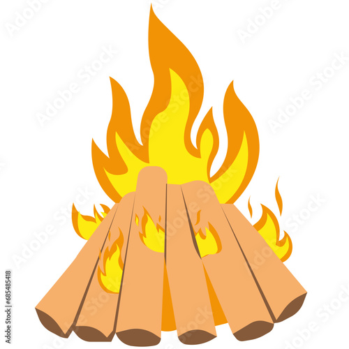 Burning Campfire Ilustration