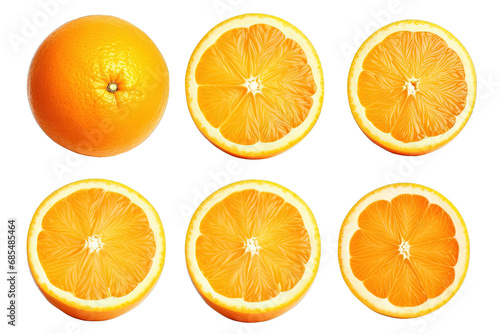 Oranges Set Isolated