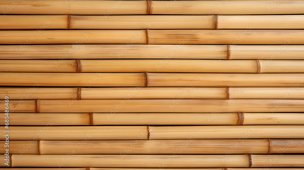 Pattern of Bamboo products that have been processed into trays for use in the kitchen. Nature bamboo board for design backdrop wallpaper tiled floor background. Generative AI. Pattern of Bamboo products that have been processed into trays for use in the kitchen. Nature bamboo board for design backdrop wallpaper tiled floor background. Generative AI.
