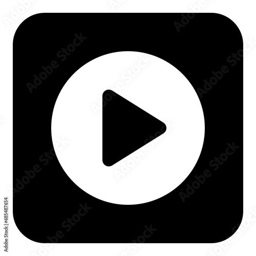 Fotografía Play button icon for dynamic media activation