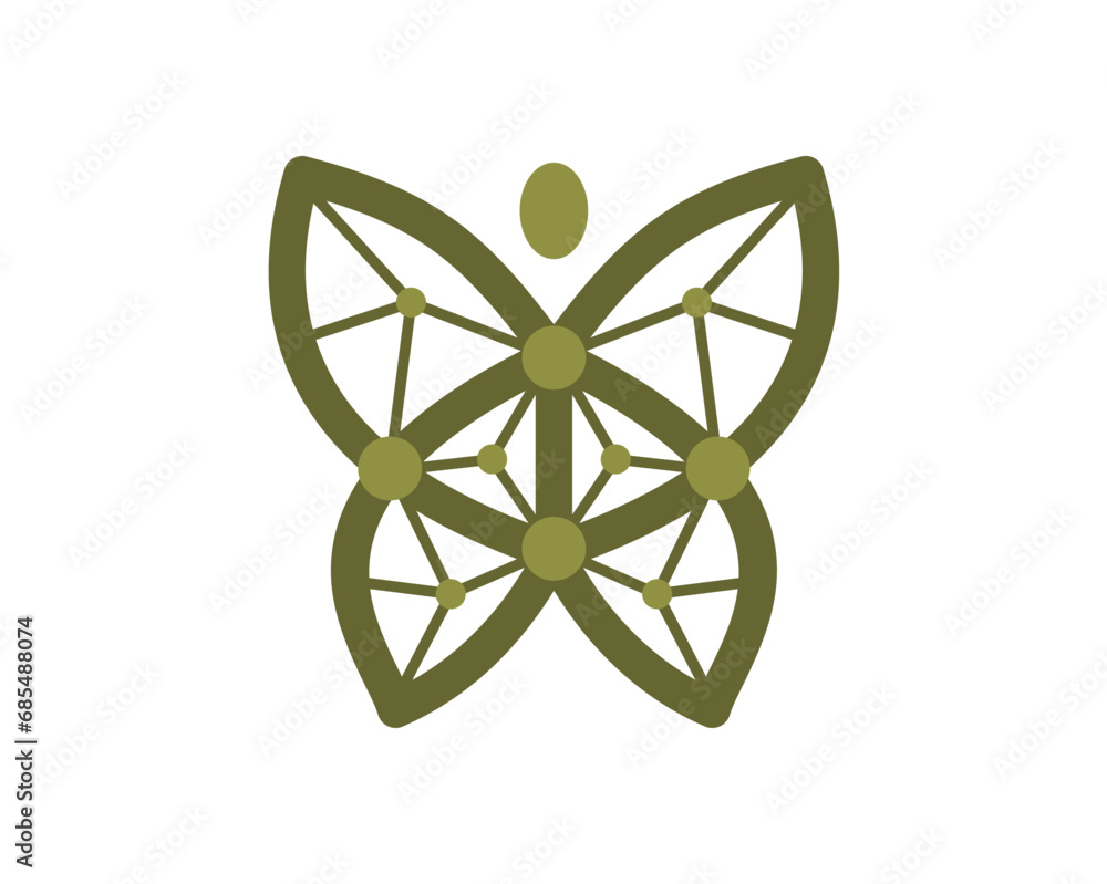 abstract butterfly logo company