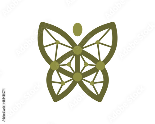 abstract butterfly logo company