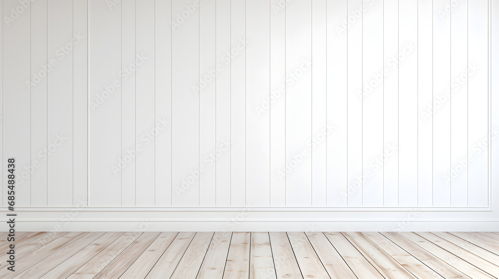 White wooden wall background. Generative AI. White wooden wall background. Generative AI.