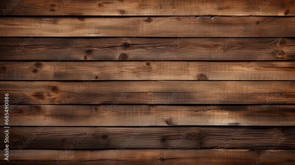Fototapeta premium Wooden wall background. Generative AI.