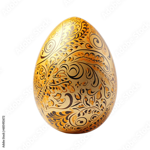 3d decorative Realistic egg shell. Easter egg on white background.