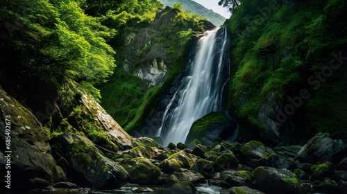 Waterfall in the Jungle. Generative Ai
