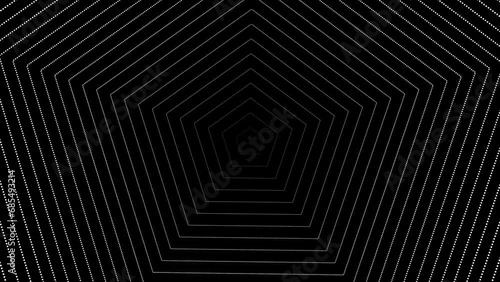looped abstract pentagons background. flat 2d motion