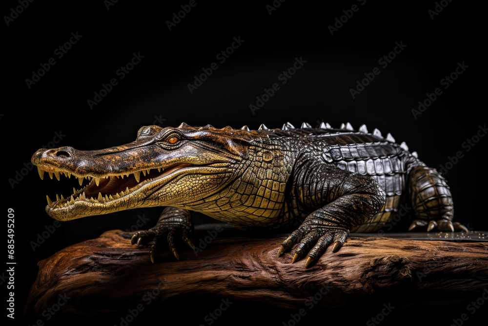Obraz premium crocodile in dark background