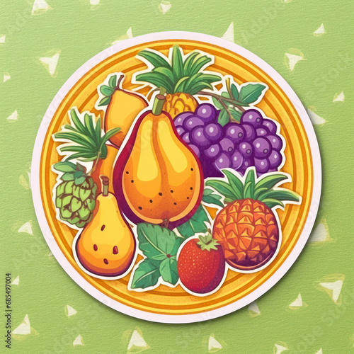 Passion Fruit Party Scene Sticker