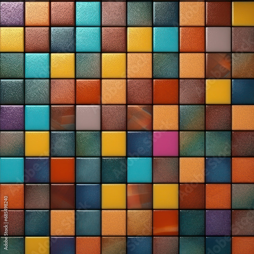Vibrant Ceramic Tile Texture in 4K Quality © Sekai