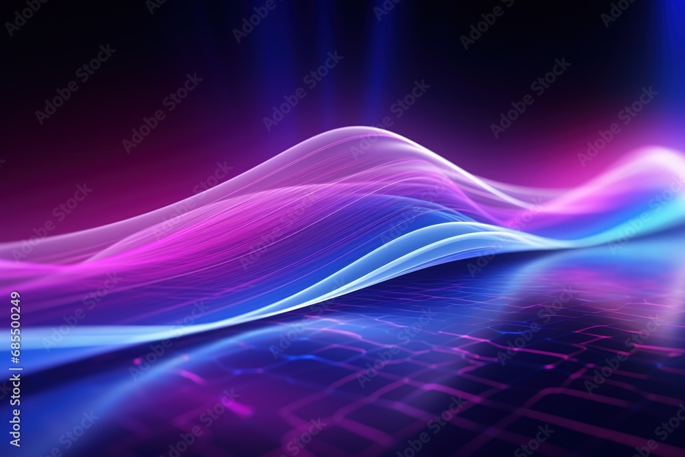 illustration of abstract background of futuristic corridor with purple and blue neon lights wave speed light illustration of abstract background of futuristic corridor with purple and blue neon lights wave speed light
