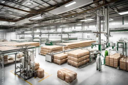 A sustainable packaging facility developing eco-friendly materials for products.