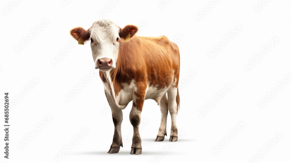charolize cow isolated on white background Ai Generative charolize cow isolated on white background Ai Generative