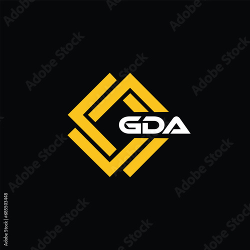 GDA letter design for logo and icon.GDA typography for technology, business and real estate brand.GDA monogram logo. photo