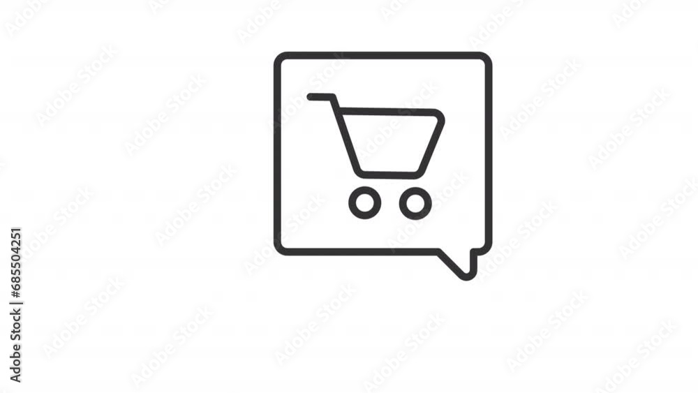Sales skills line animation. Thumb up and shopping trolley animated icon. Selling products effectively. Black illustration on white background. HD video with alpha channel. Motion graphic Sales skills line animation. Thumb up and shopping trolley animated icon. Selling products effectively. Black illustration on white background. HD video with alpha channel. Motion graphic
