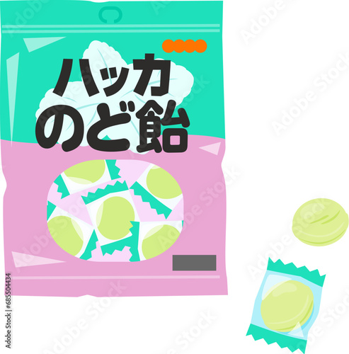 袋入りのハッカのど飴