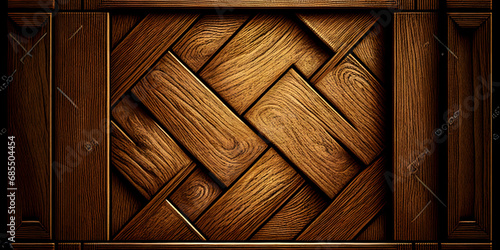 oak wood texture. oak parquet texture background. Generative AI.