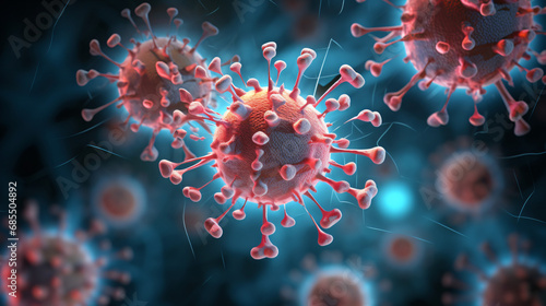 Coronavirus cell or Covid 19 cell disease © UsamaR