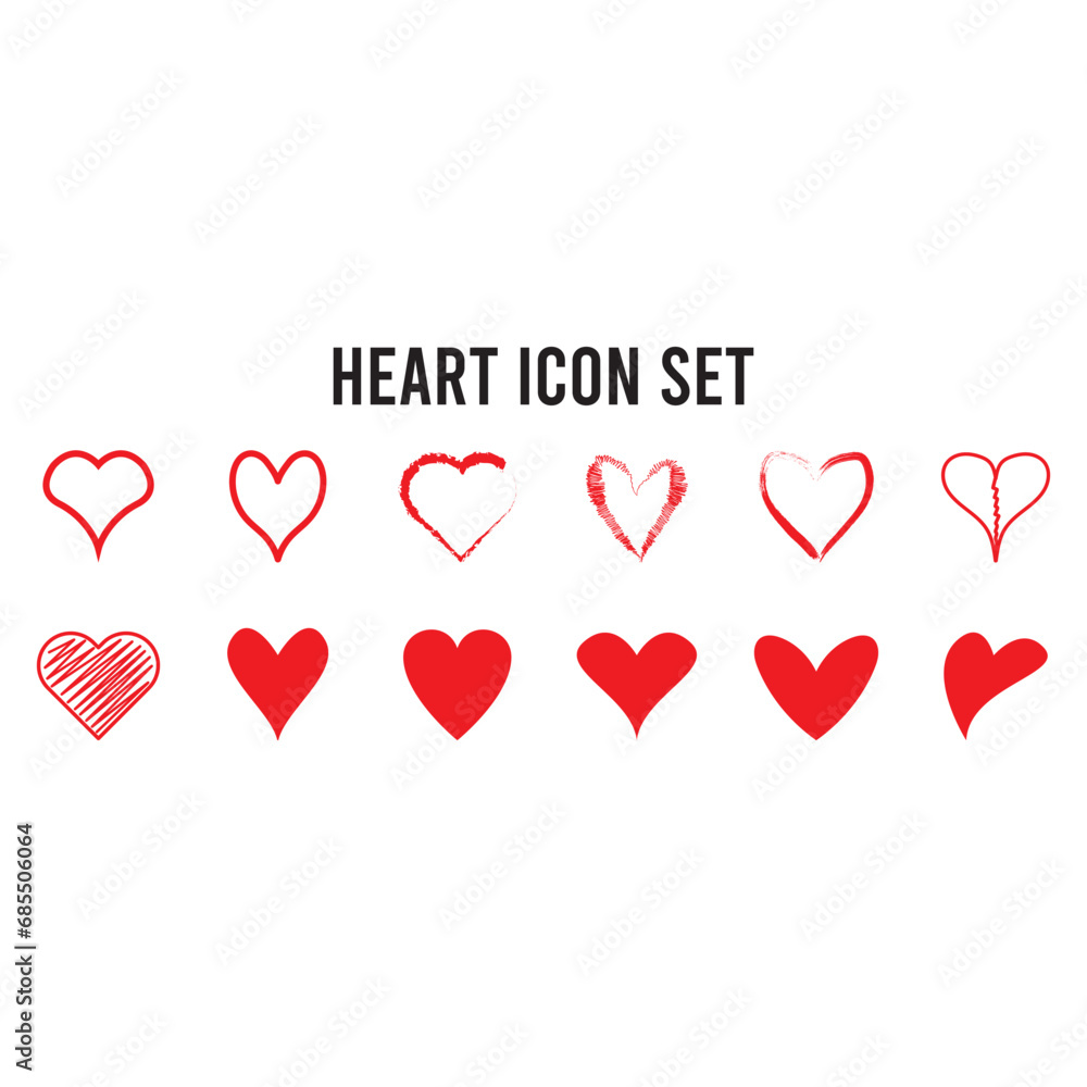 collection of heart icons, love icons vector collection of heart icons, love icons vector