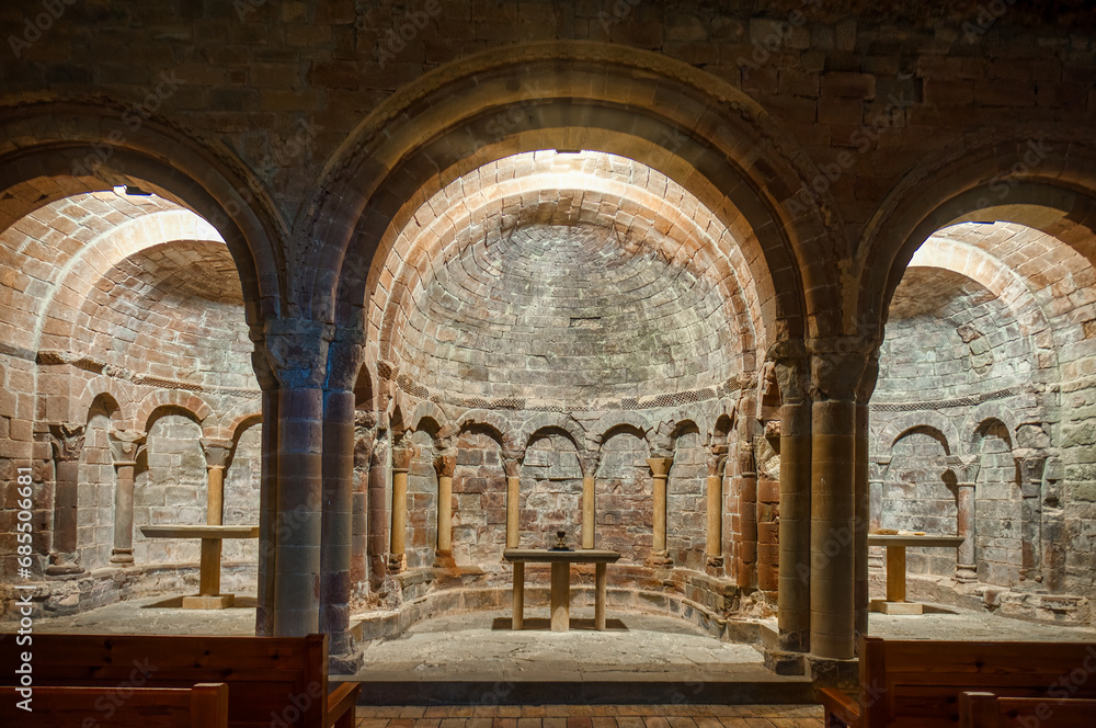The Royal Monastery of San Juan de la Peña located in Botaya, southwest of Jaca, Huesca, Aragon (Spain), was the most important monastery in Aragon in the early Middle Ages.