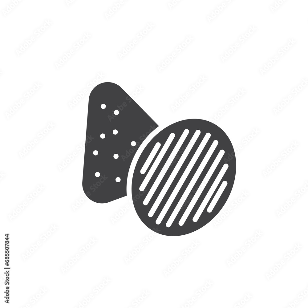 Nachos and chips snack vector icon Nachos and chips snack vector icon