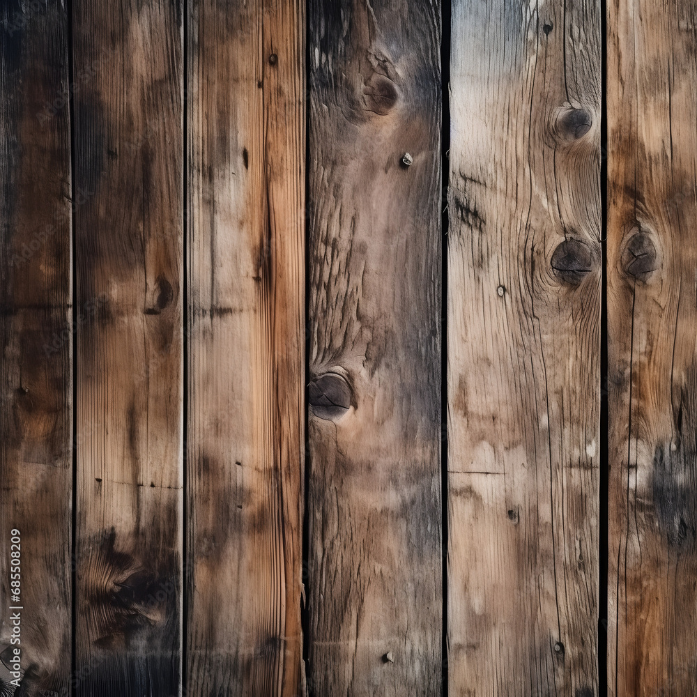 Obraz premium Rustic wood planks background. Generative AI.