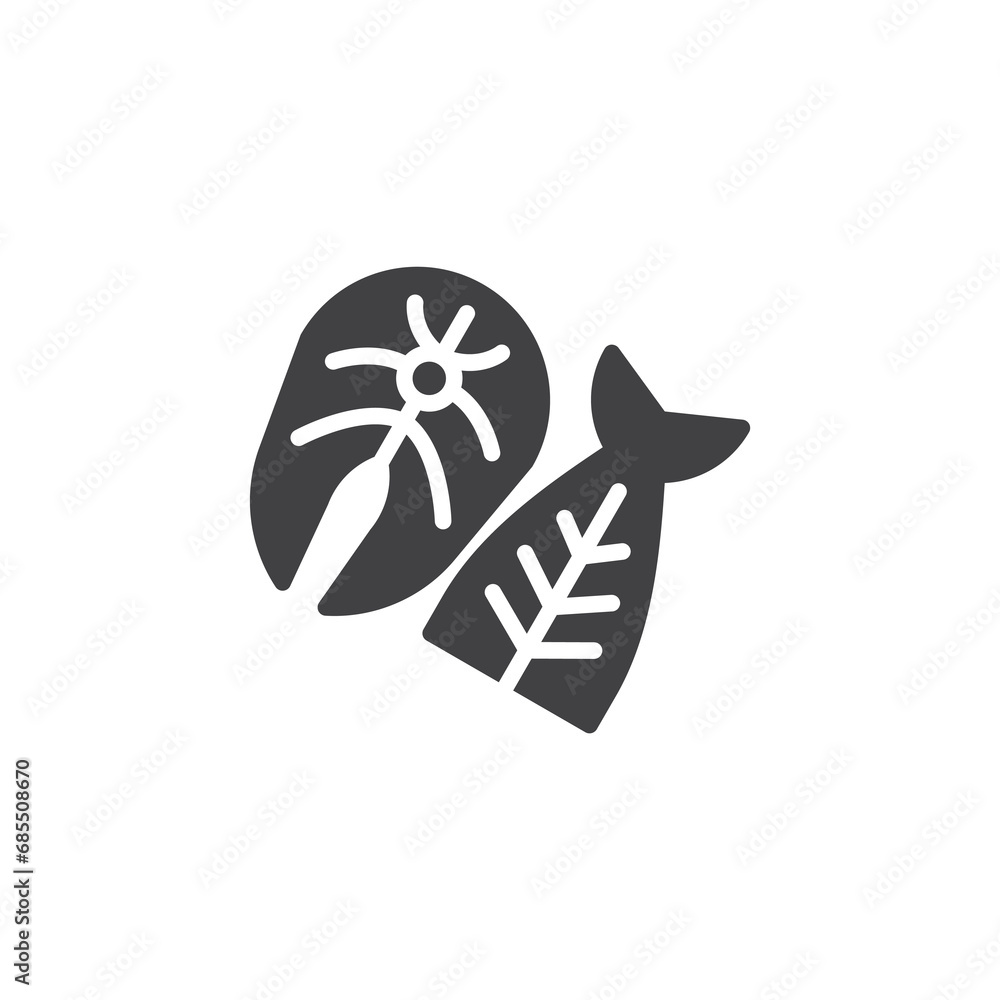 Salmon steak and fish fillet vector icon Salmon steak and fish fillet vector icon