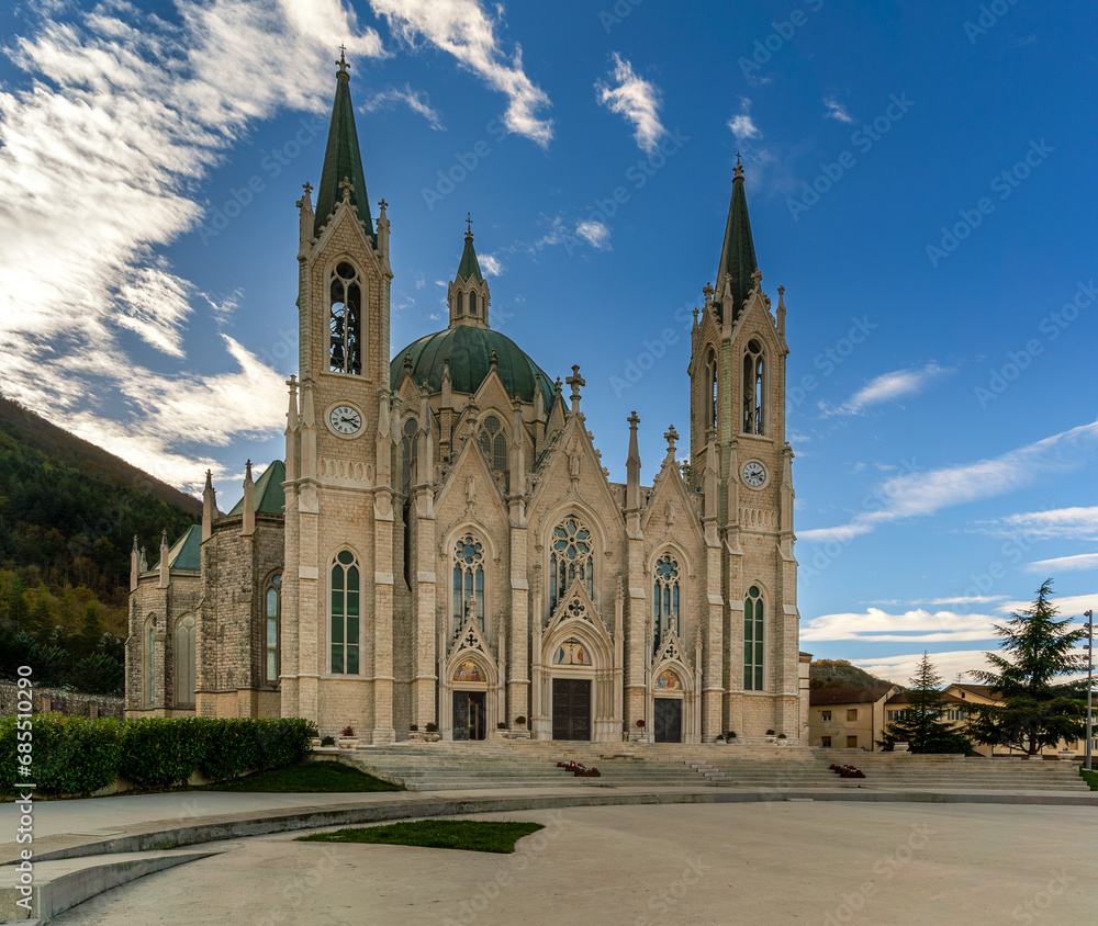 view of the Basilica of Saint Mary of Sorrow in Castelpertoso