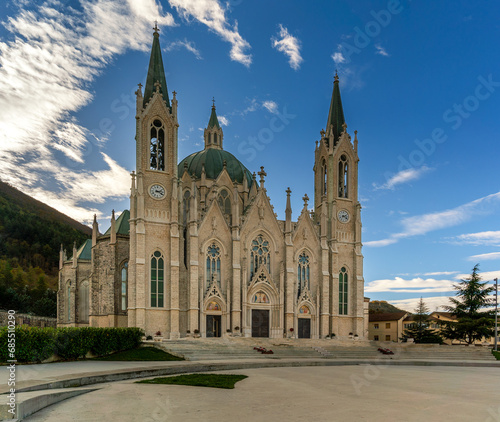 view of the Basilica of Saint Mary of Sorrow in Castelpertoso