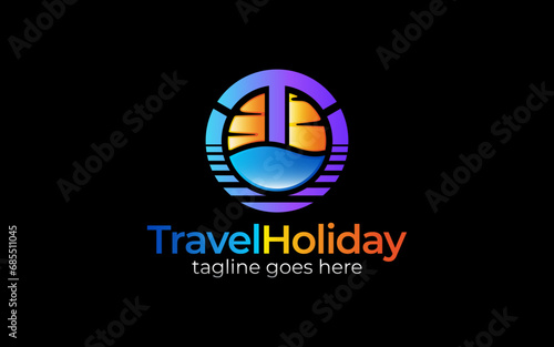 Illustration vector graphic of agency holiday tours and travel for your business company logo design template