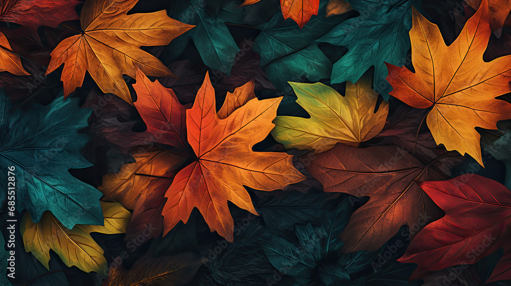 Vibrant Autumn Leaves Background