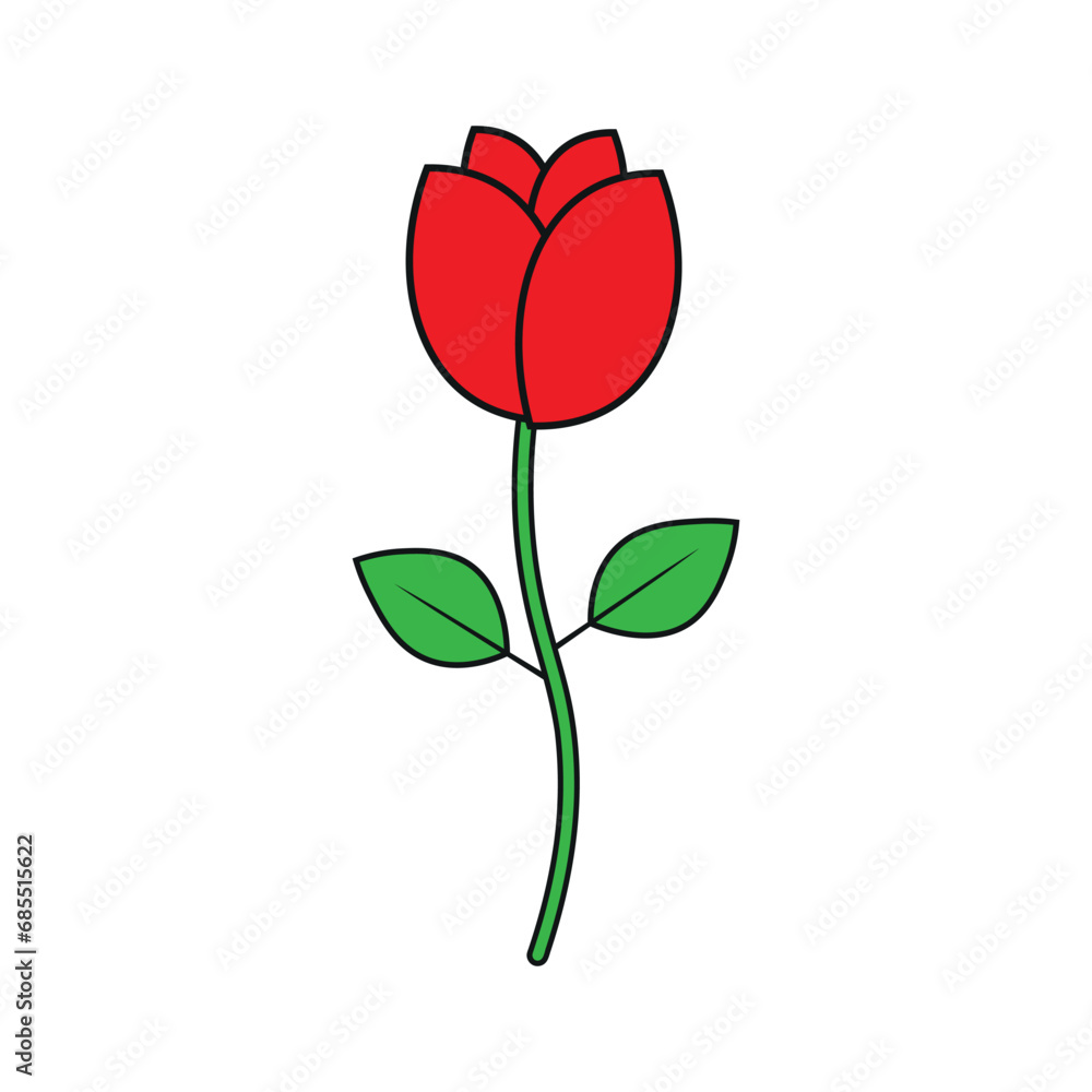 Valentine Day Rose Icon