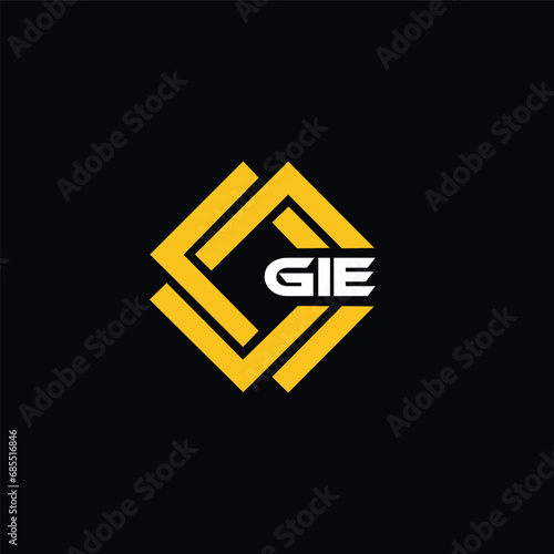 GIE letter design for logo and icon.GIE typography for technology, business and real estate brand.GIE monogram logo. photo