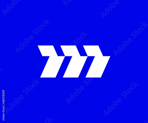 Abstract letter M modern logotype icon design concept.
