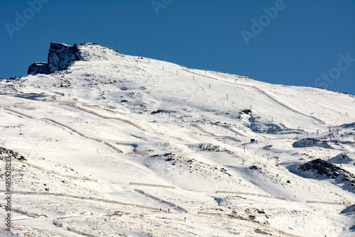 Sierra Nevada winter resort,granada,spain,a mountain range