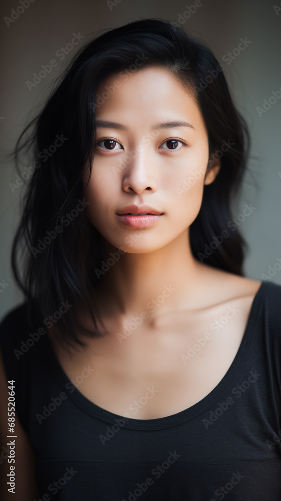 portrait of asian young woman in studio portrait of asian young woman in studio
