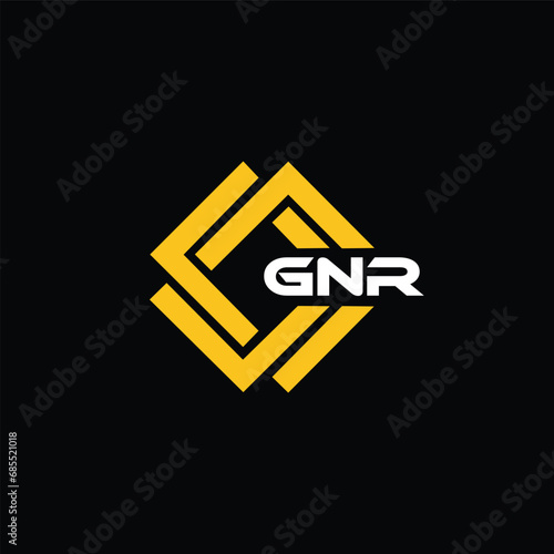 GNR letter design for logo and icon.GNR typography for technology, business and real estate brand.GNR monogram logo. photo