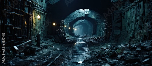 Stalin-era tunnel, part of Kiev's WW2 defense line.