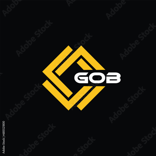 GOB letter design for logo and icon.GOB typography for technology, business and real estate brand.GOB monogram logo. photo