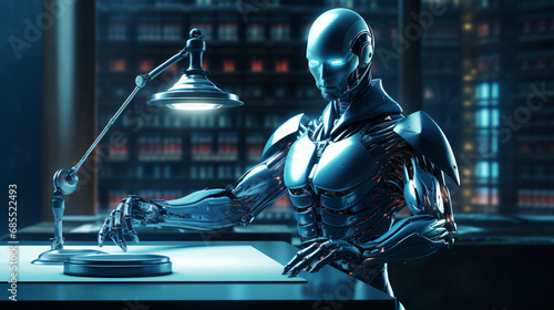 Cyber law robot concept © UsamaR