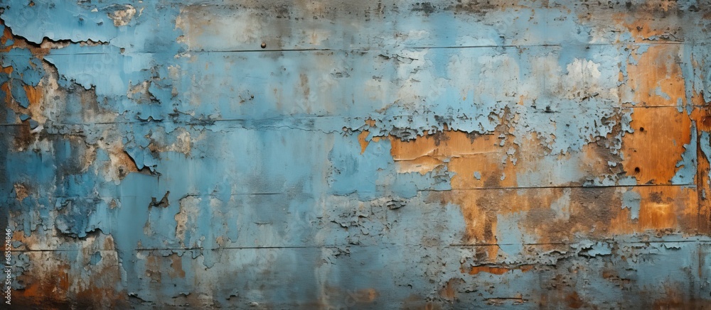 The old weathered metal structure has a blue paint coating, revealing an abstract texture of grain and rust background, making it a unique wallpaper for construction enthusiasts. The old weathered metal structure has a blue paint coating, revealing an abstract texture of grain and rust background, making it a unique wallpaper for construction enthusiasts.