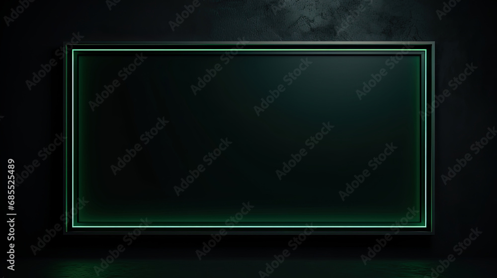green border frame on black background blank template mockup chalkboard blackboard green border frame on black background blank template mockup chalkboard blackboard