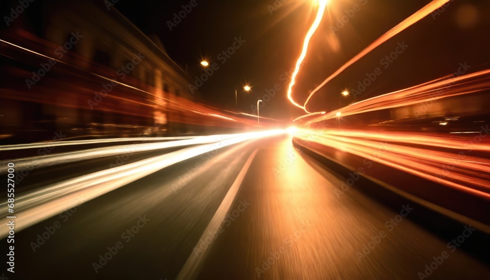 Car motion trails. Speed light streaks background with blurred fast moving light effect Car motion trails. Speed light streaks background with blurred fast moving light effect