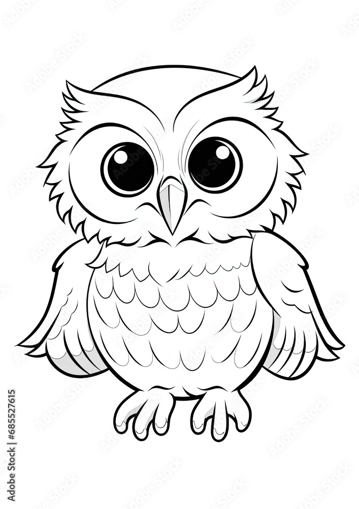 Owl colouring page, Colouring Book Page for Kids Owl colouring page, Colouring Book Page for Kids