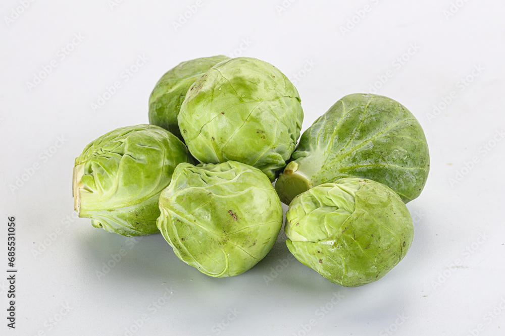 Organic raw cabbage - Brussels sprout Organic raw cabbage - Brussels sprout