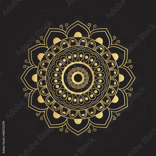 Circular mandala pattern design in the form of a mandala.