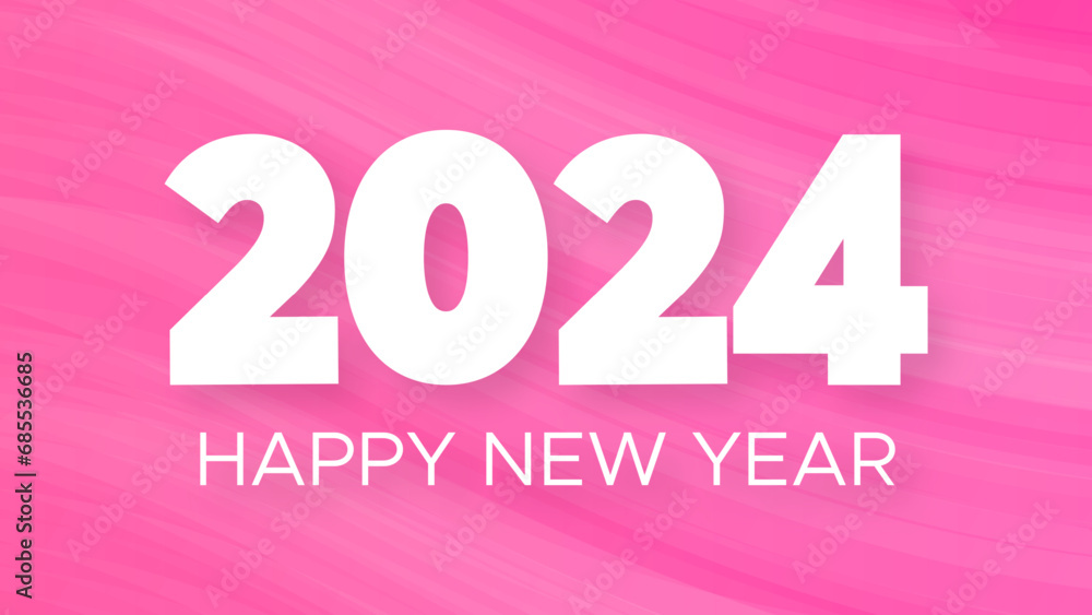 2024 Happy New Year on colorful background 2024 Happy New Year on colorful background