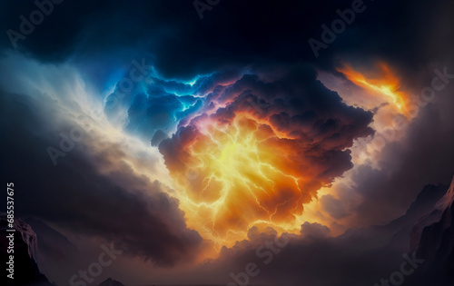 illusion abstraction sky lightning burn