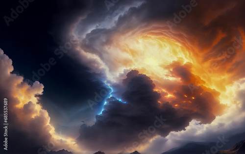 illusion abstraction sky lightning burn