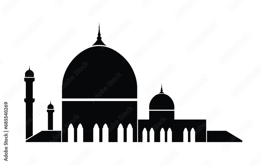 Ramadan Kareem prayer mosque vector illustration